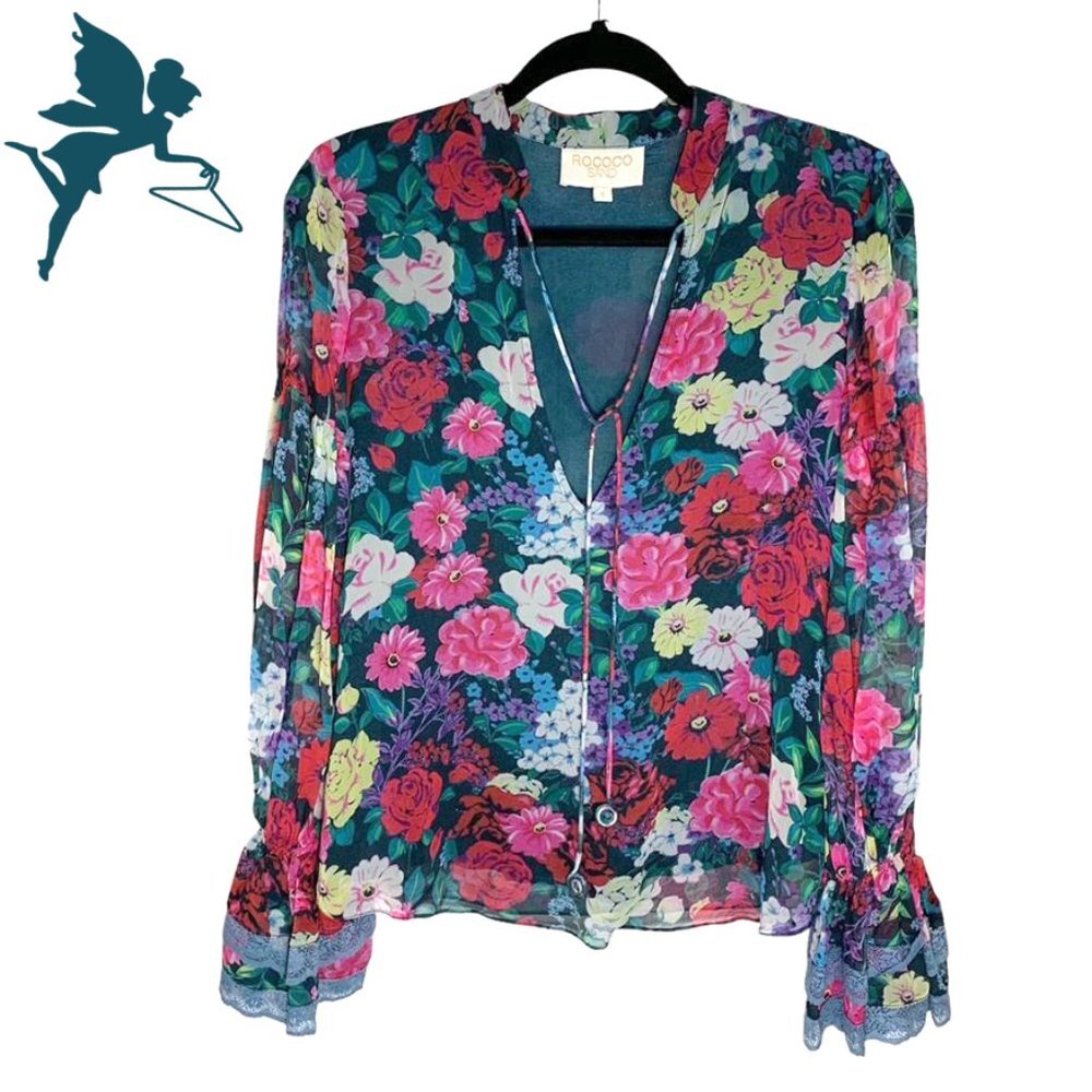 ROCOCO SAND Multicolor Floral Tallia Blouse